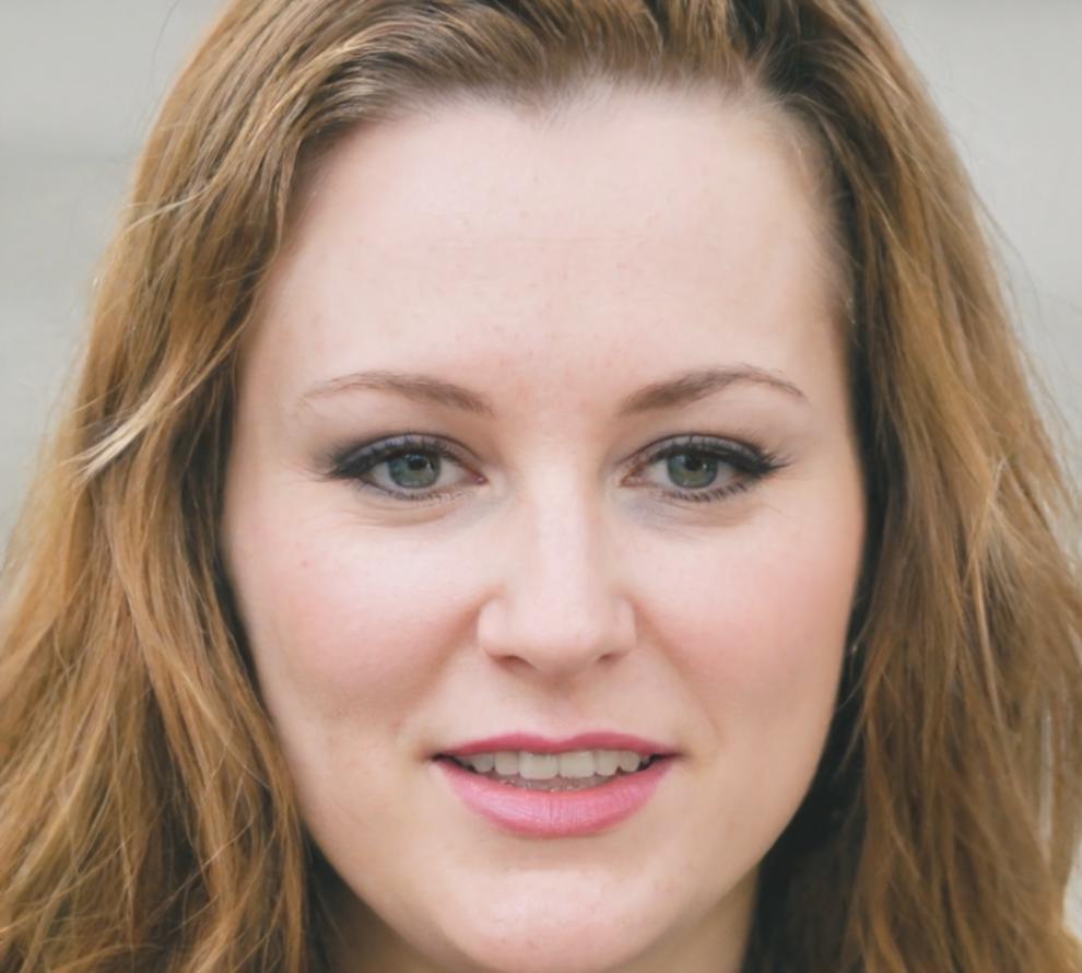 Retrato profesional de analista financiera senior